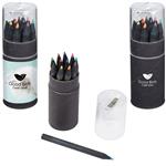 SH462 12-Piece Colored Pencils Tube With Sharpener And Custom Imprint
